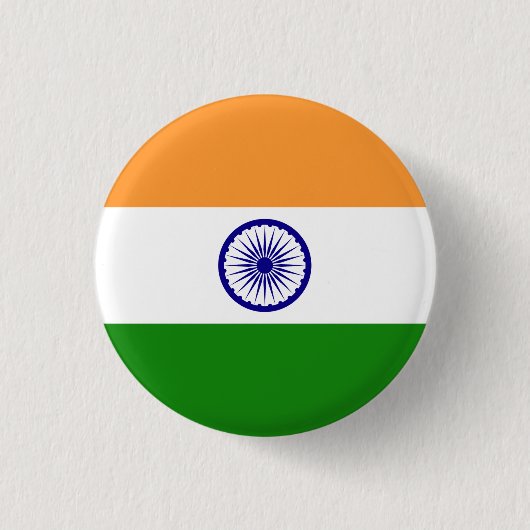 Flagge Indiens Button (Vorderseite)