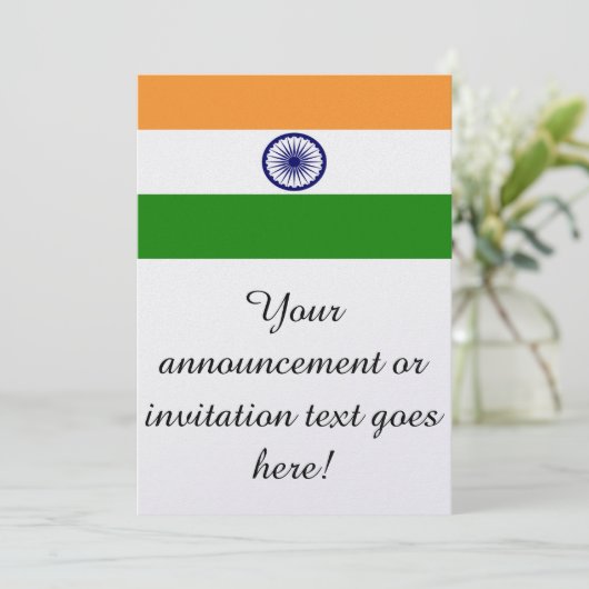 Flagge Indiens Einladung (Stehend Vorderseite)