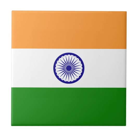 Flagge Indiens Fliese (Vorderseite)