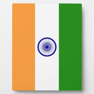 Flagge Indiens Fotoplatte