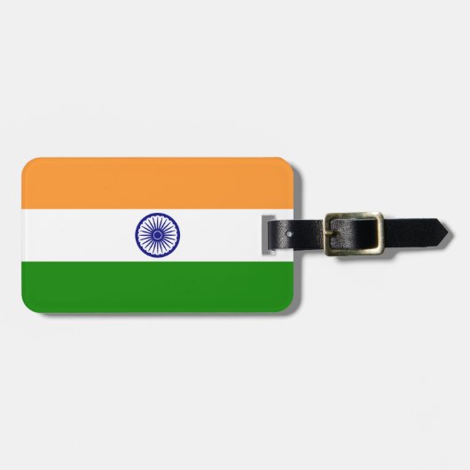 Flagge Indiens Gepäckanhänger (Vorderseite horizontal)