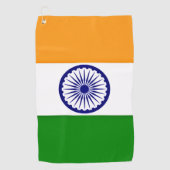 Flagge Indiens Golfhandtuch (Vorderseite)
