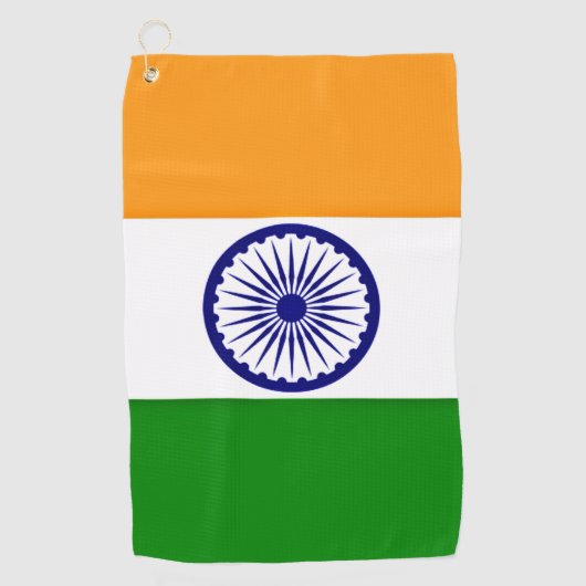 Flagge Indiens Golfhandtuch (Vorderseite)