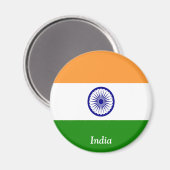 Flagge Indiens Magnet (Vorderseite/Rückseite)
