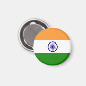 Flagge Indiens Magnet (Vorderseite/Rückseite)