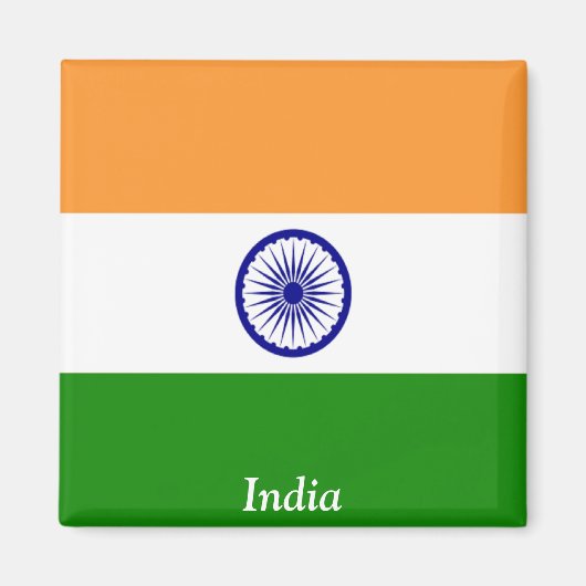 Flagge Indiens Magnet (Vorne)