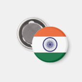 Flagge Indiens Magnet (Vorderseite/Rückseite)