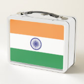 Flagge Indiens Metall Brotdose (Rückseite)