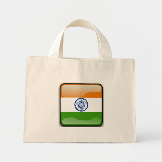 Flagge Indiens Mini Stoffbeutel (Vorne)