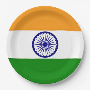Flagge Indiens Pappteller