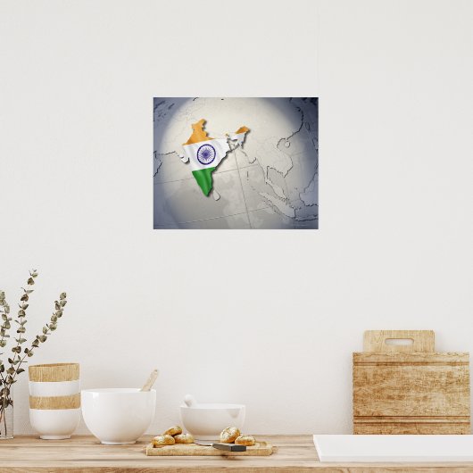 Flagge Indiens Poster (Küche)