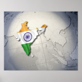 Flagge Indiens Poster (Vorne)
