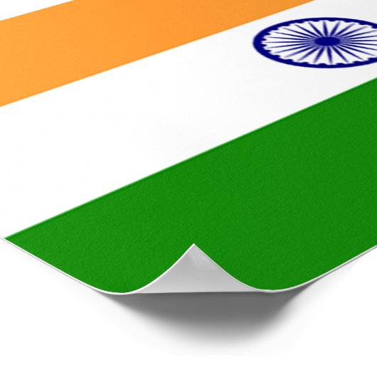 Flagge Indiens Poster (Ecke)