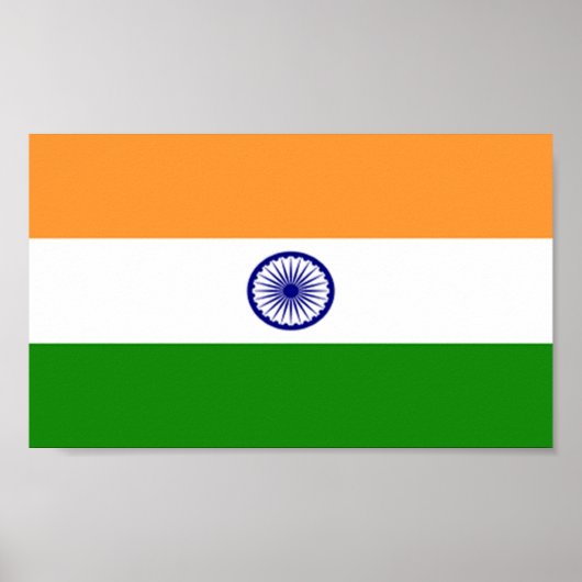 Flagge Indiens Poster (Vorne)