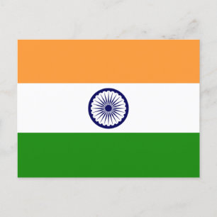 Flagge Indiens Postkarte