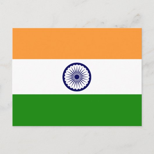 Flagge Indiens Postkarte (Vorderseite)