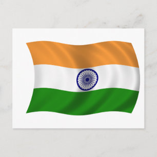 Flagge Indiens Postkarte