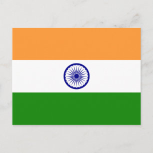 Flagge Indiens Postkarte