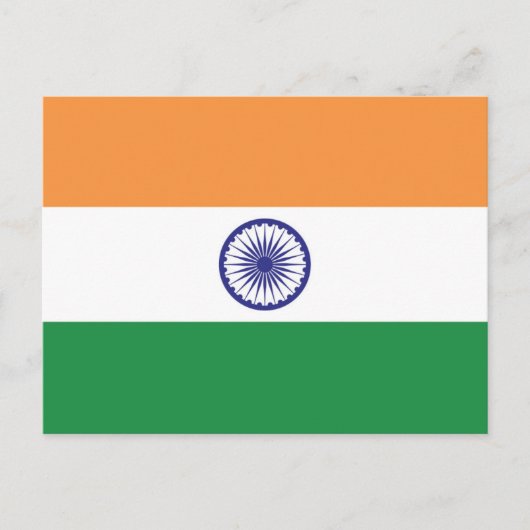 Flagge Indiens Postkarte (Vorderseite)