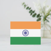 Flagge Indiens Postkarte (Stehend Vorderseite)