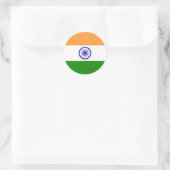 Flagge Indiens Runder Aufkleber (Tasche)