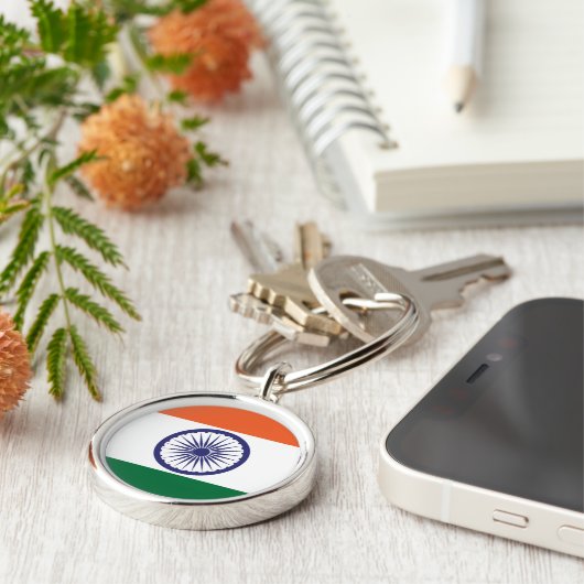 Flagge Indiens Schlüsselanhänger (Seite)