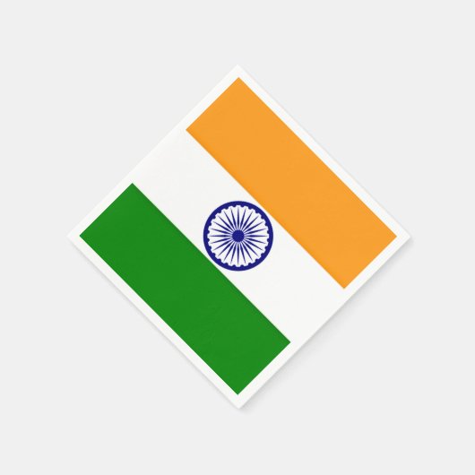 Flagge Indiens Serviette (Ecke)