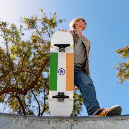 Flagge Indiens Skateboard (Außenbereich 1)
