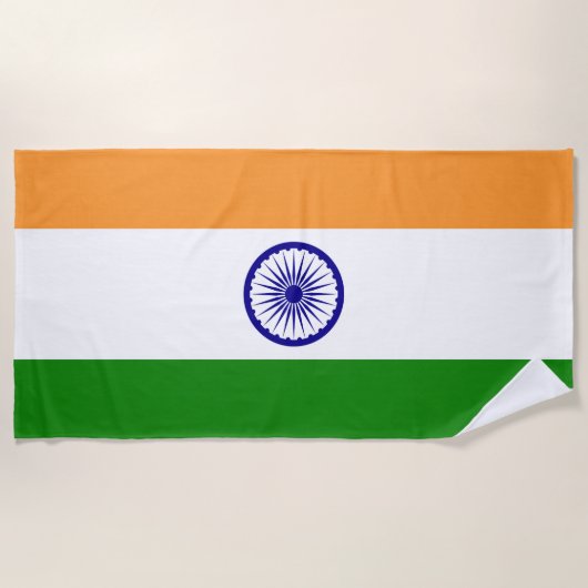 Flagge Indiens Strandtuch (Vorderseite)
