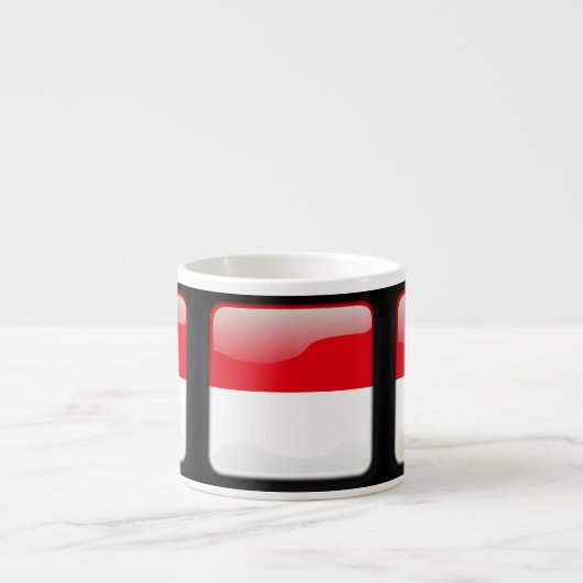 Flagge Indonesiens Espressotasse (Vorderseite)