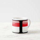 Flagge Indonesiens Espressotasse (Vorderseite Rechts)