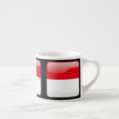 Flagge Indonesiens Espressotasse (Rechts)