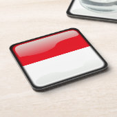 Flagge Indonesiens Getränkeuntersetzer (Linke Seite)