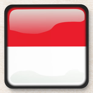Flagge Indonesiens Getränkeuntersetzer