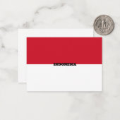 Flagge Indonesiens Mitteilungskarte (Vorderseite/Rückseite Beispiel)
