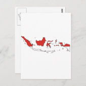 Flagge Indonesiens Postkarte (Vorne/Hinten)