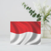 Flagge Indonesiens Postkarte (Stehend Vorderseite)