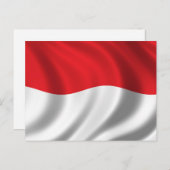 Flagge Indonesiens Postkarte (Vorne/Hinten)
