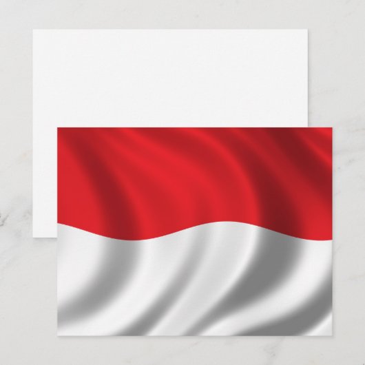 Flagge Indonesiens Postkarte (Vorne/Hinten)