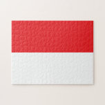 Flagge Indonesiens Puzzle<br><div class="desc">Indonesische Fahne mit offiziellen Farben und Formen.</div>