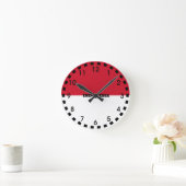 Flagge Indonesiens Runde Wanduhr (Zuhause)