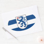 Flagge Ingolstadt, Bayern - DEUTSCHLAND Ovaler Aufkleber (Umschlag)