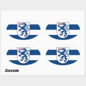 Flagge Ingolstadt, Bayern - DEUTSCHLAND Ovaler Aufkleber (Blatt)