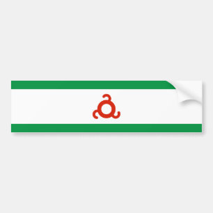 Flagge Inguschetiens Autoaufkleber