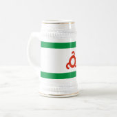 Flagge Inguschetiens Bierglas (Vorderseite Links)