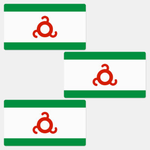 Flagge Inguschetiens Etiketten