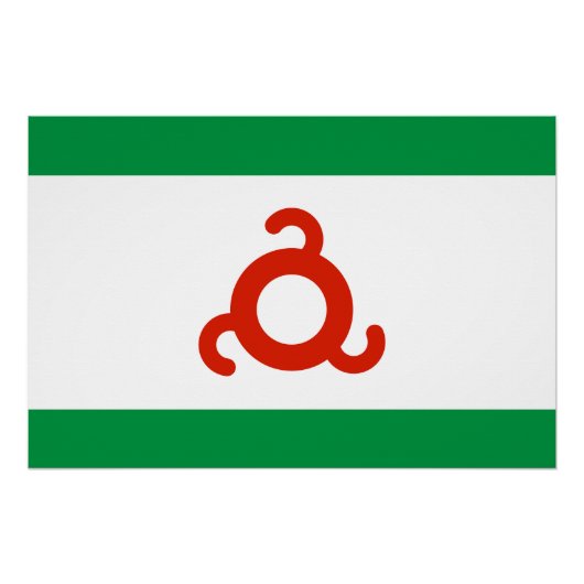 Flagge Inguschetiens Poster (Vorderseite)