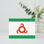 Flagge Inguschetiens Postkarte (Stehend Vorderseite)