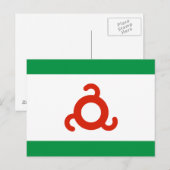 Flagge Inguschetiens Postkarte (Vorne/Hinten)