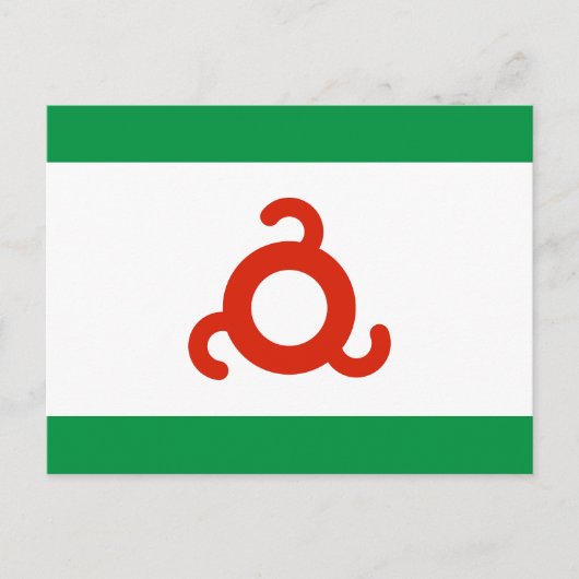 Flagge Inguschetiens Postkarte (Vorderseite)